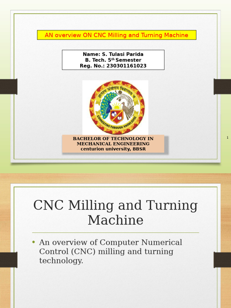 CNC Milling and Turning Machine Presentation | PDF