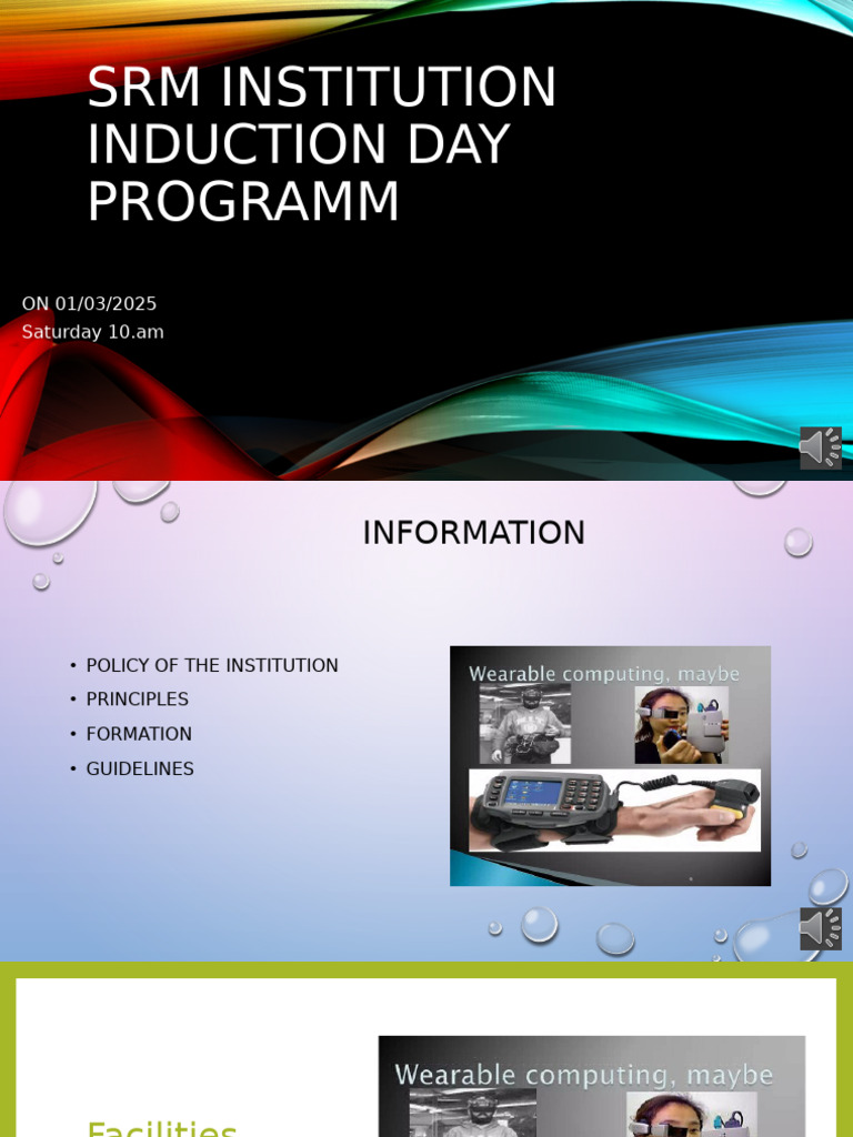 SRM Induction Day Program Details | PDF
