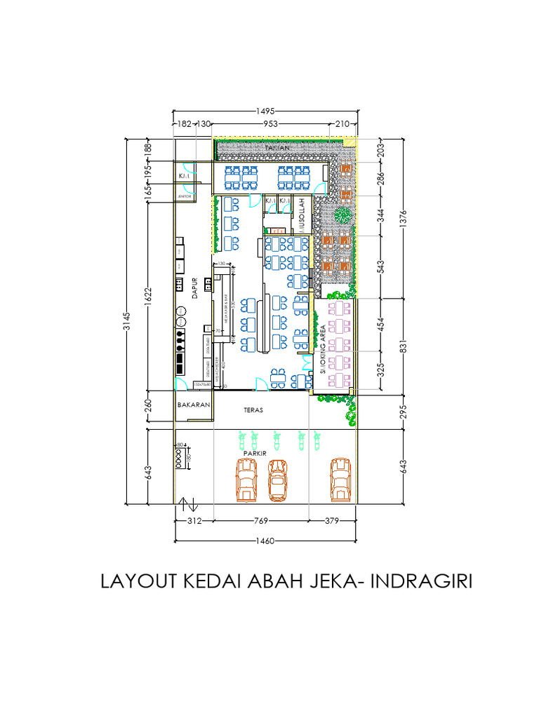 Layout Kedai Abah Jeka Indragiri | PDF