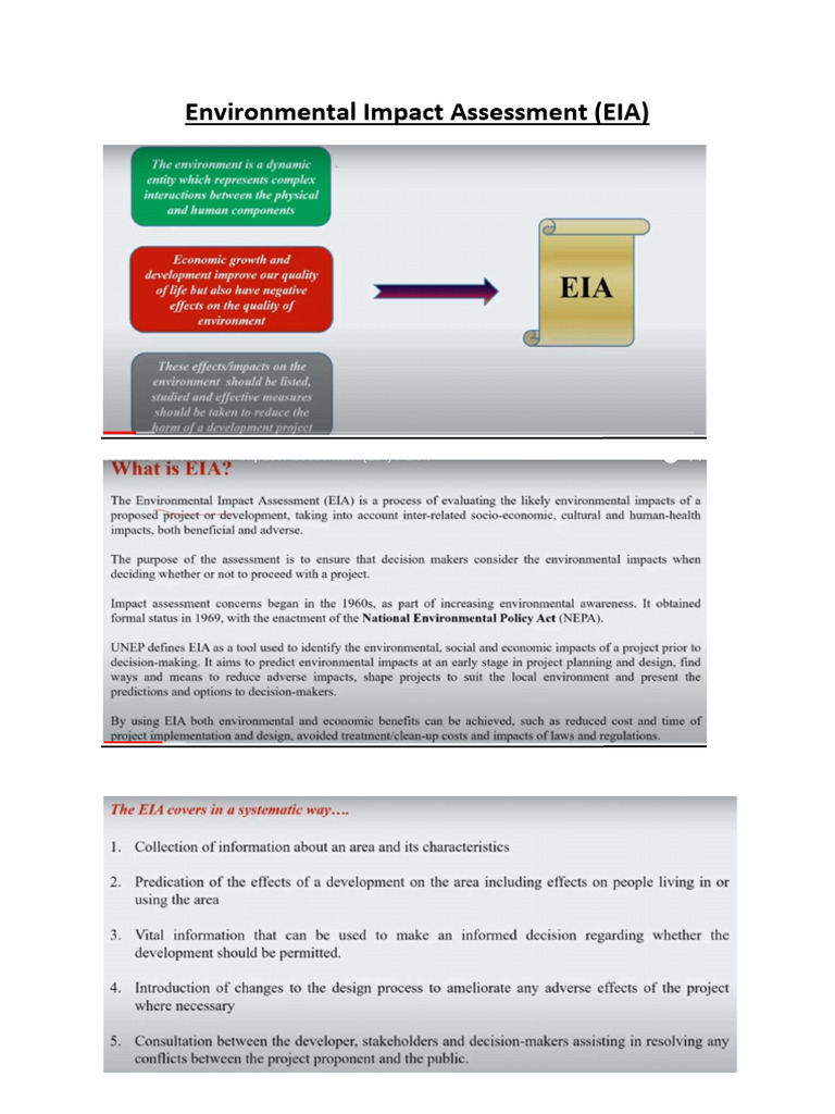 Environmental Imp Environmental Impact Assessment (EIA Eia) | PDF
