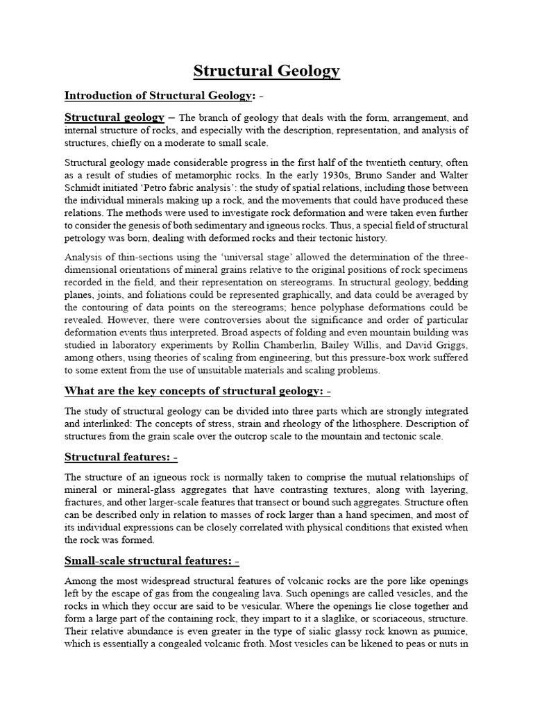 Structural Geology | PDF | Fault (Geology) | Rock (Geology)