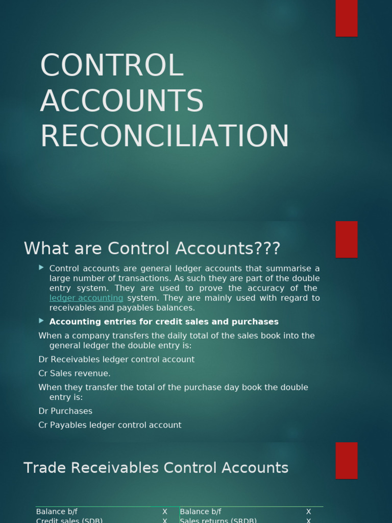 Control Accounts | PDF | Debits And Credits | Accounts Payable