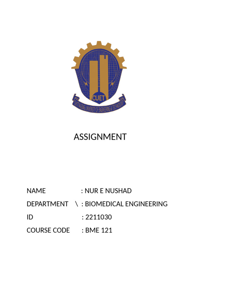 Bme Assignment | PDF | Angular Momentum | Rotation Around A Fixed Axis