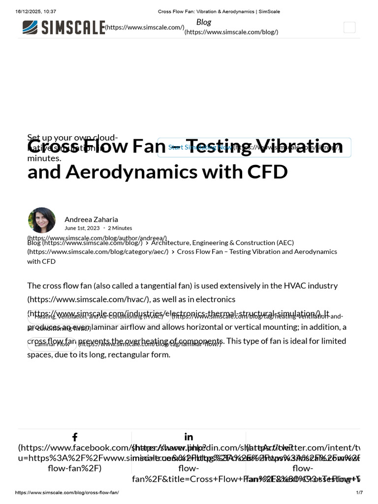 Cross Flow Fan CFD Analysis Guide | PDF | Fluid Dynamics ...