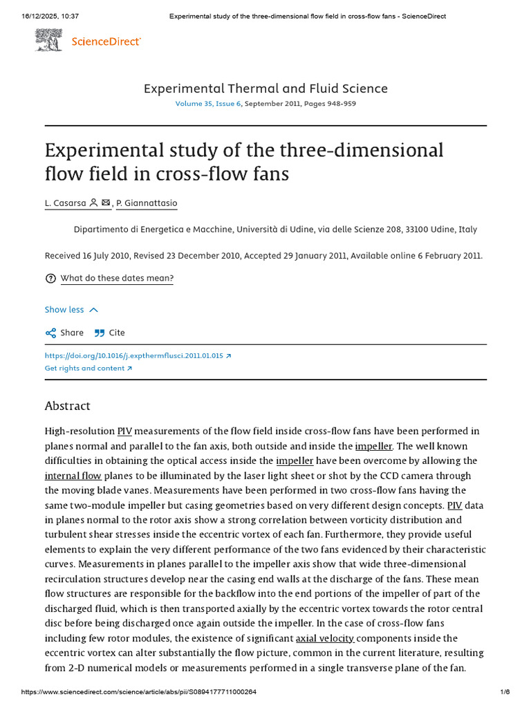 Experimental Study of The Three-Dimensional Flow Field in Cross-Flow ...