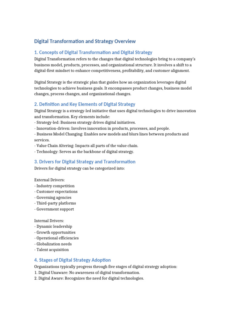 Digital Transformation Strategy Guide | PDF