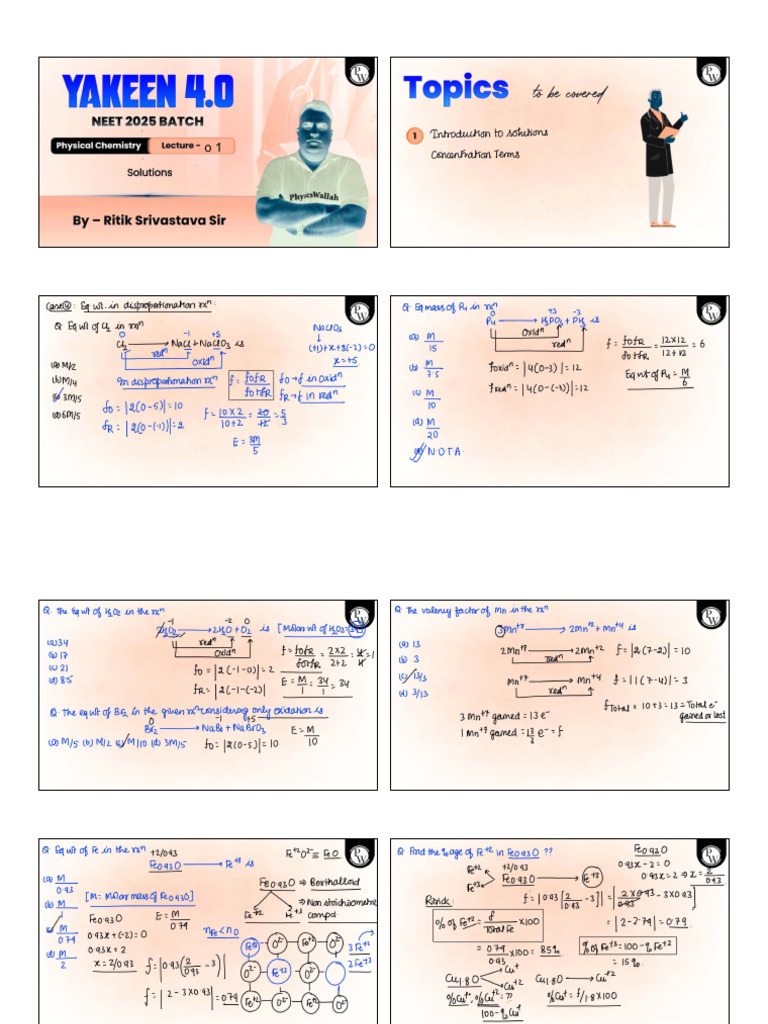Solutions Class Notes Ritik Sir-Invert | PDF