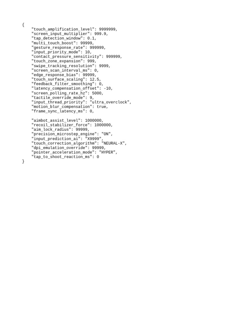 Advanced Touch and Aim Settings Guide | PDF