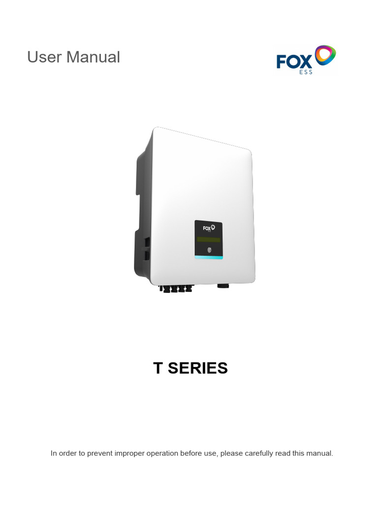 T Series Inverter User Manual | PDF | Power Inverter | Capacitance