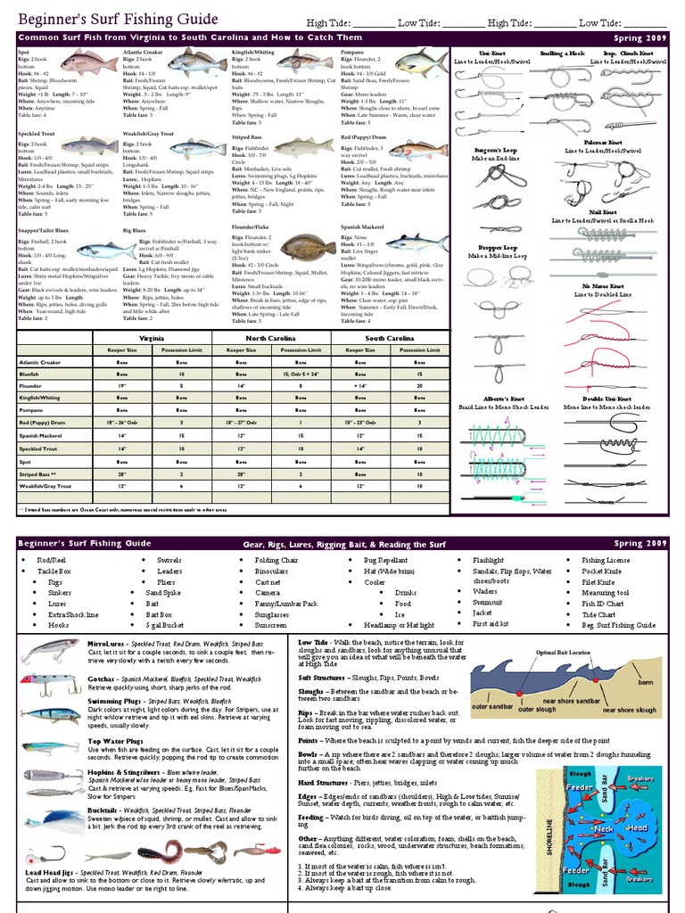Beginners Surf Fishing Guide, PDF, Fishing Tackle