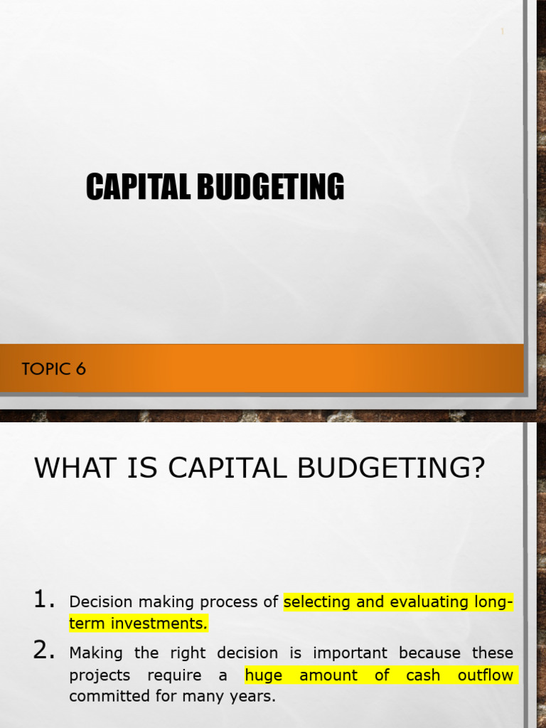 Chapter 6 - Investment Appraisal (Parta) | PDF | Capital Budgeting ...