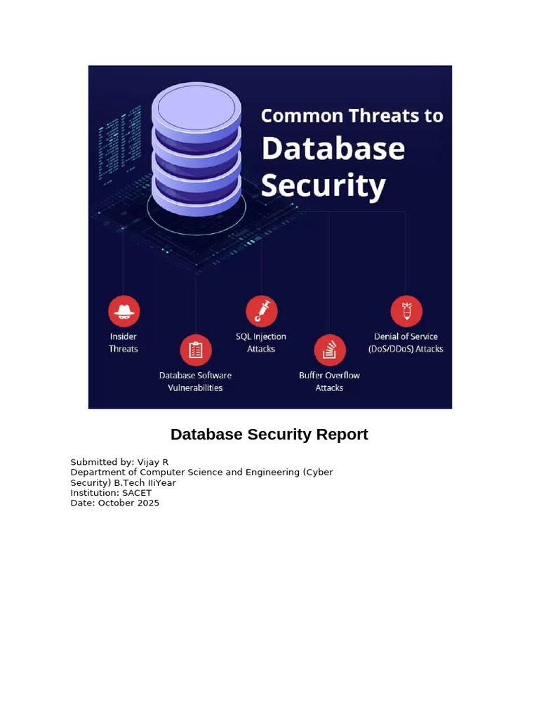 Database Security Overview and Practices | PDF | Security | Computer ...