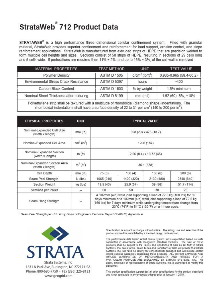 Strata Web 712 | PDF | Materials | Mechanical Engineering