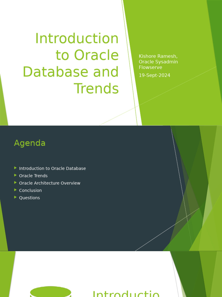 Oracle Database Overview and Trends | PDF | Databases | Sql