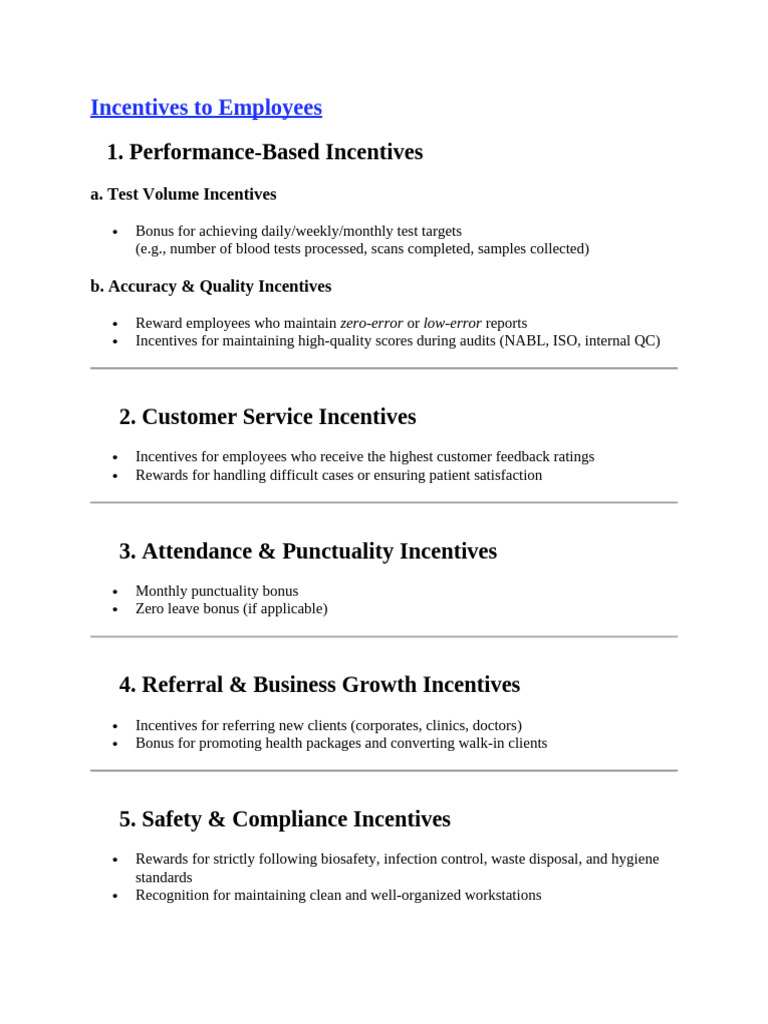 Employee Incentives for Performance & Growth | PDF