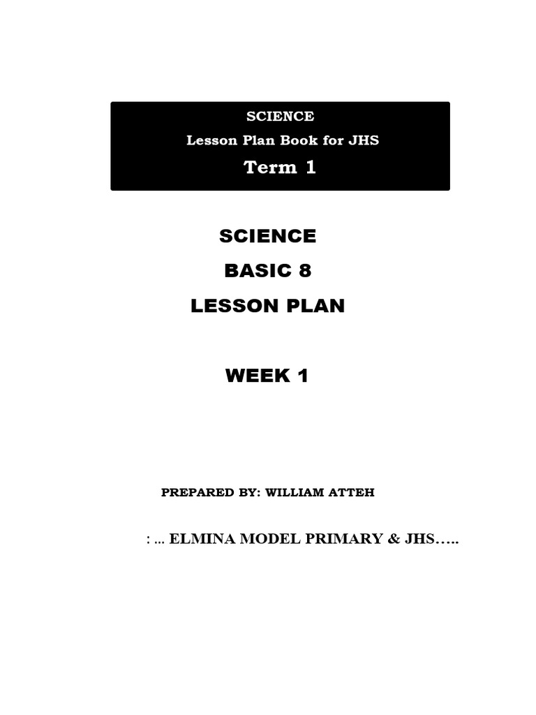 Science Lesson Plan for Basic 8 | PDF | Mixture | Plasmodium