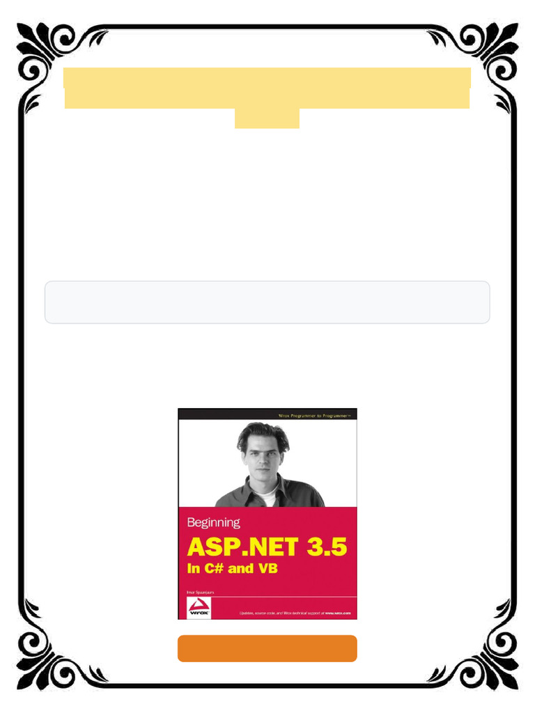 Beginning ASP NET 3 5 In C and VB 1st Edition Imar Spaanjaars ebook ...