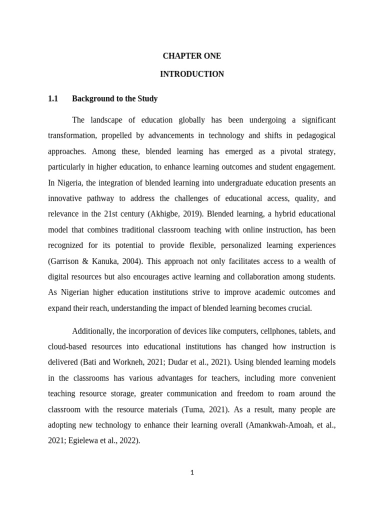 Blended Learning in Nigerian Higher Education | PDF | Educational ...