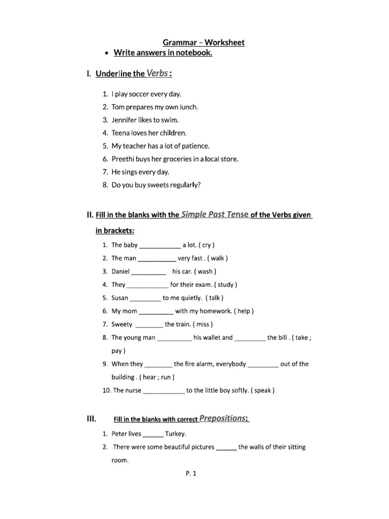 Eng Worksheet | PDF