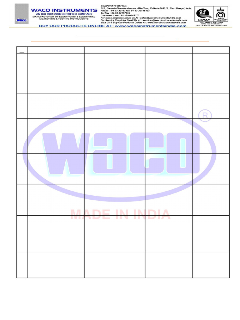 Waco-Price-List | PDF | Volt | Voltage