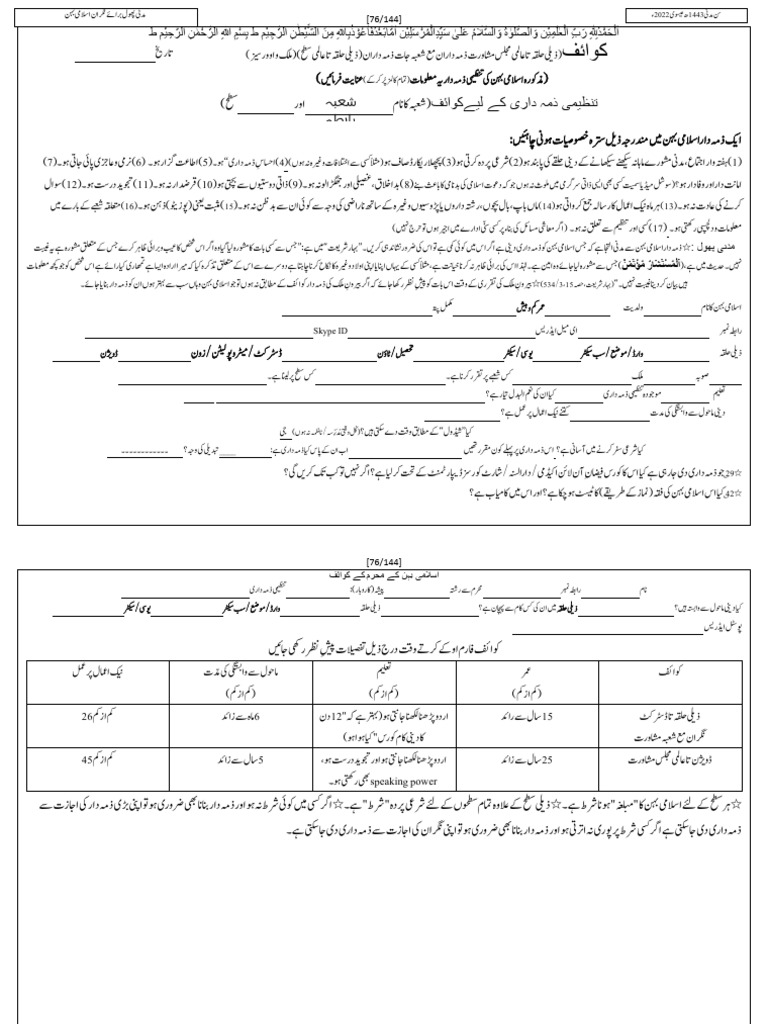 Kwaif Form All Stah | PDF