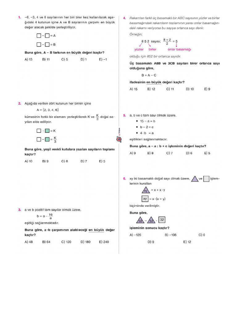 TYT MAT 1 | PDF