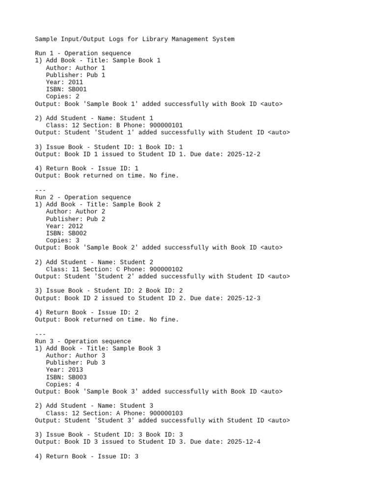 Library Management System Logs | PDF | Books | Computer Engineering