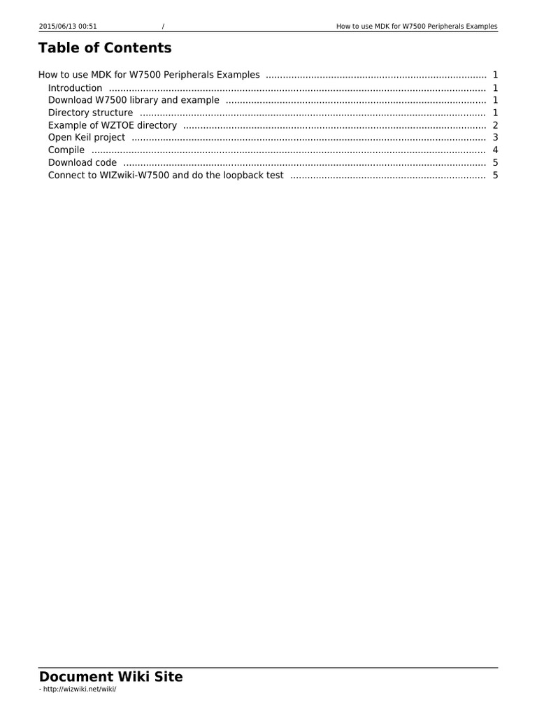 How To Use MDK For W7500 Peripherals Examples | PDF | Directory ...
