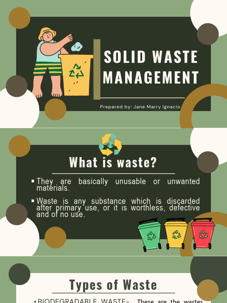 Solid Waste Management Overview | PDF