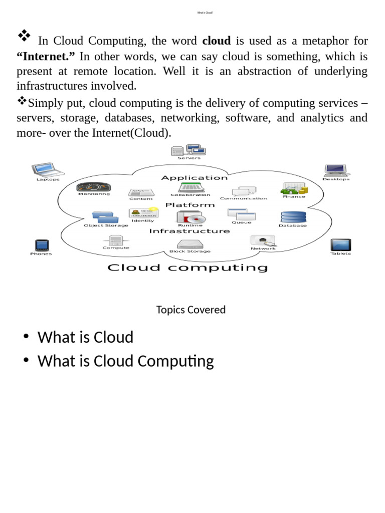 Understanding Cloud Computing Basics | PDF | Cloud Computing | Desktop ...