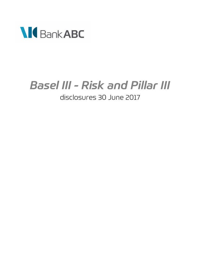 ABC Pillar III Disclosures 30 June 17 | PDF | Financial Risk | Capital ...