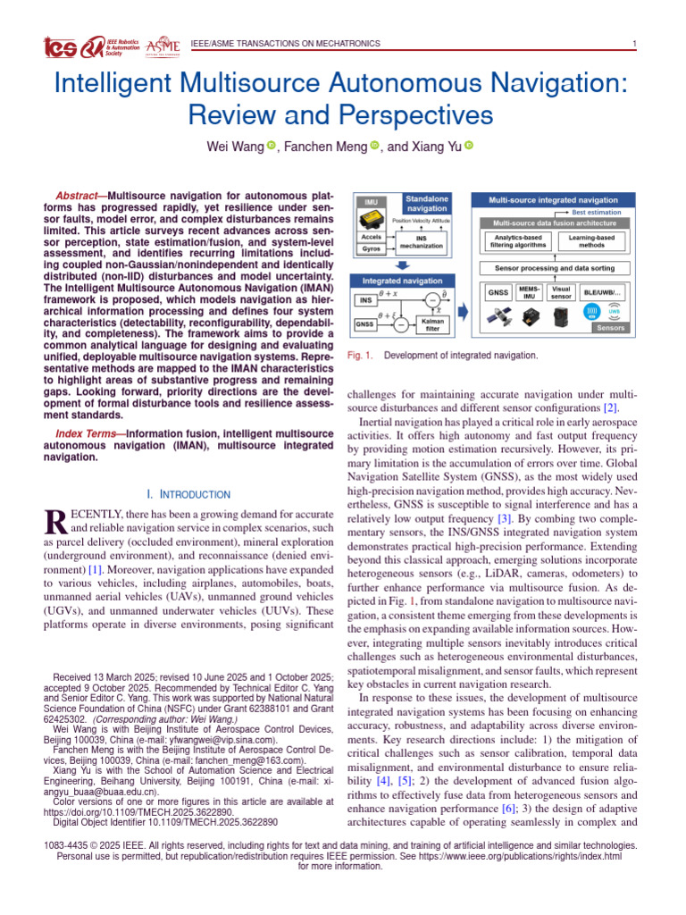 Intelligent Multisource Navigation Review | PDF | Kalman Filter ...