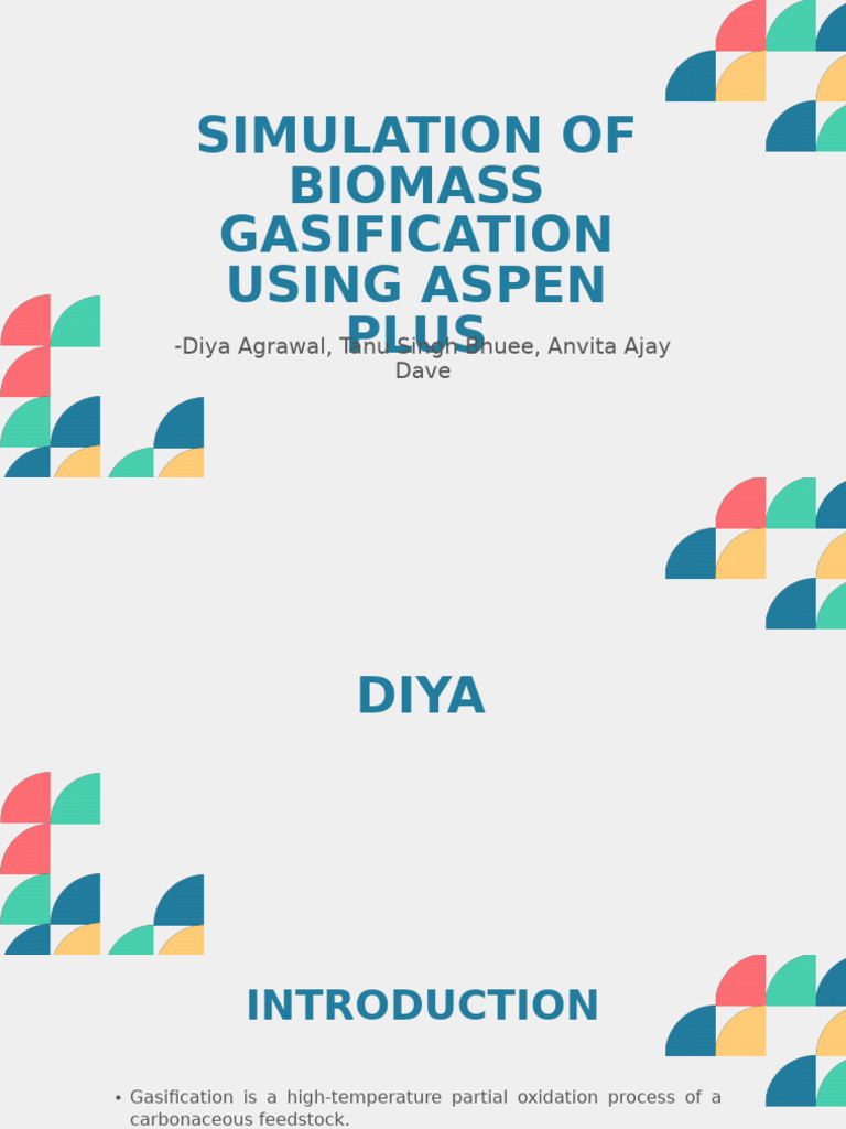 Biomass Gasification Simulation in Aspen Plus | PDF | Gasification ...