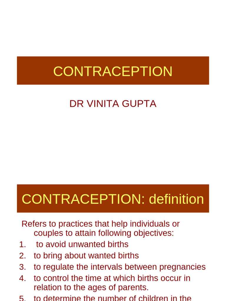 Contraception Completed | PDF | Birth Control | Combined Oral ...