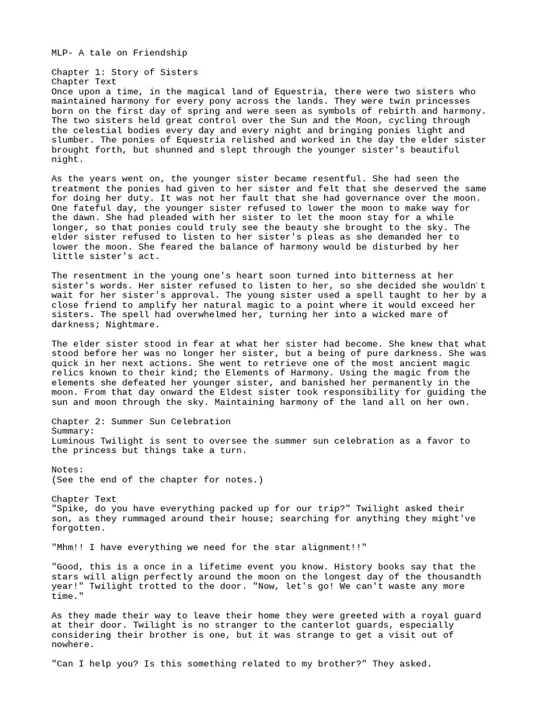 MLPFriendshiptale1and2 | PDF