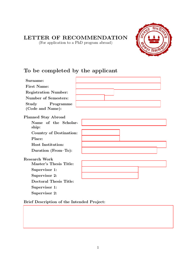 PhD Recommendation for Sayan Banerjee | PDF