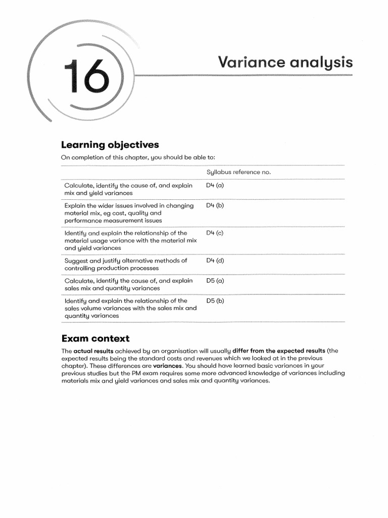 Sales Variance Analysis and Calculations | PDF