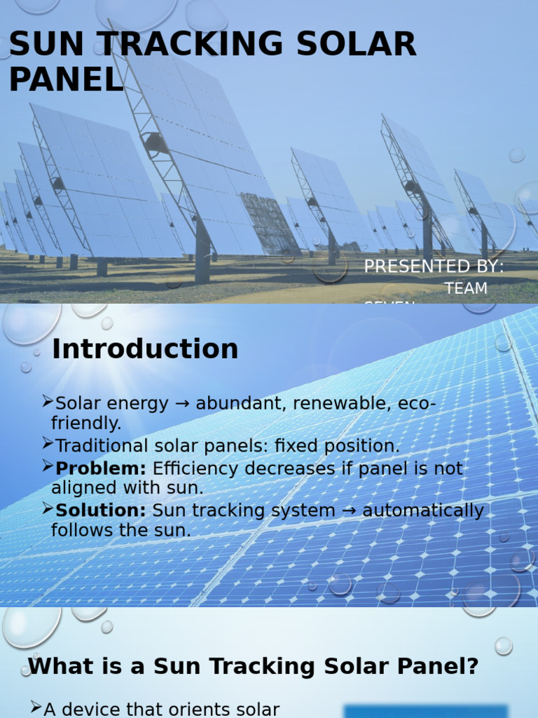 Sun Tracking Solar Panel | PDF