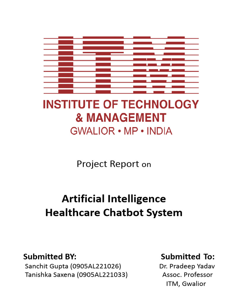 AI Healthcare Chatbot Project Report | PDF | Machine Learning ...