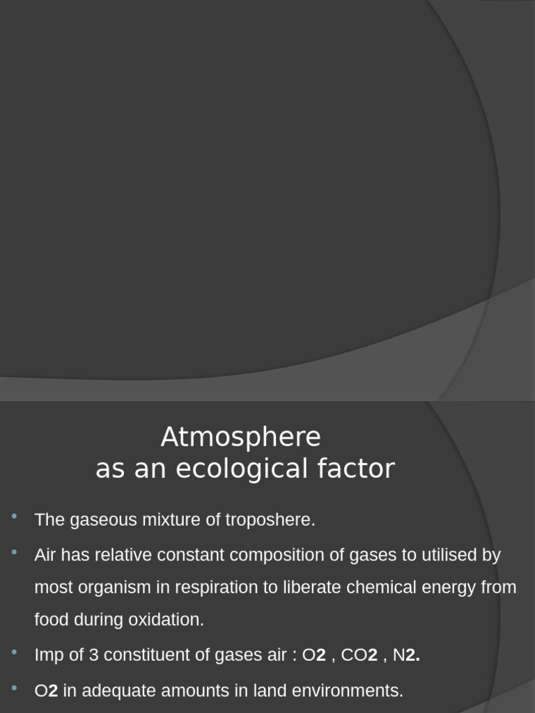 Ecological Factors: Atmosphere, Soil, Water | PDF | Soil | Atmosphere ...