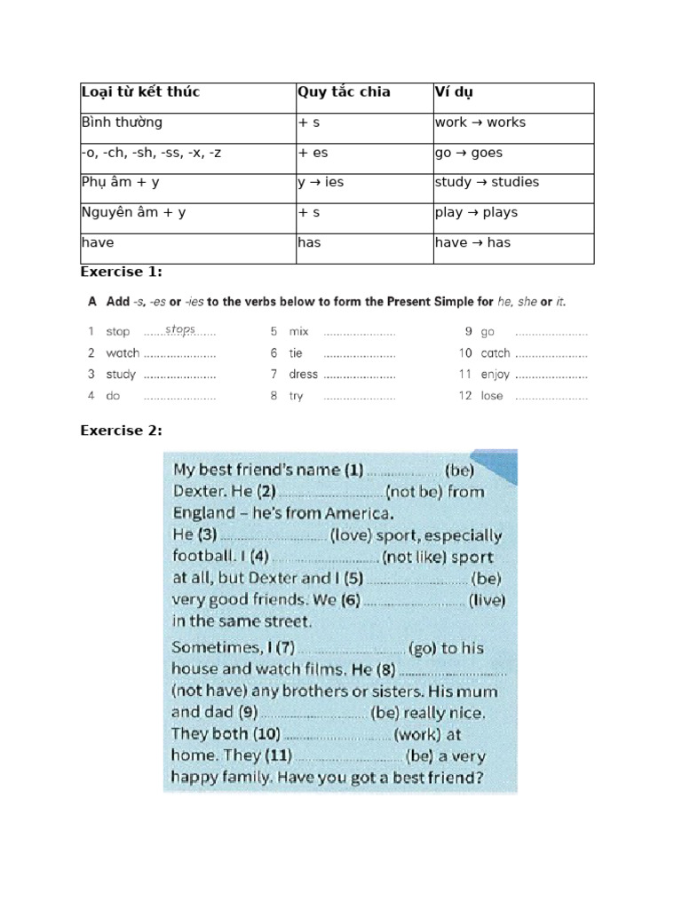 Present Simple. Practice | PDF