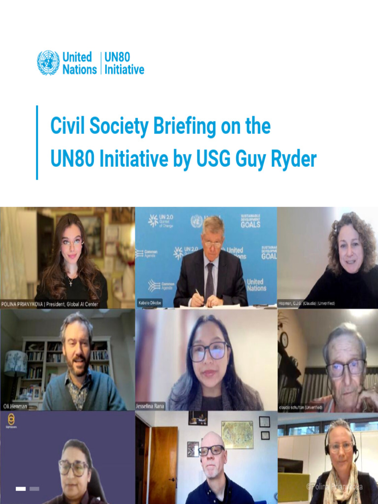 Civil Society Briefing On The UN80 Initiative | PDF