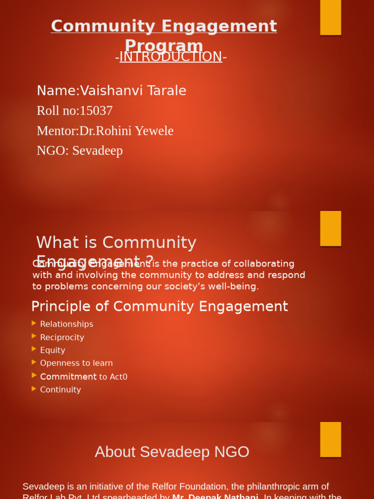 Community Engagement Initiatives by Sevadeep | PDF | Sustainability ...