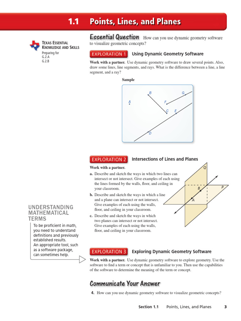 Points, Lines, and Planes in Geometry | PDF | Line (Geometry ...