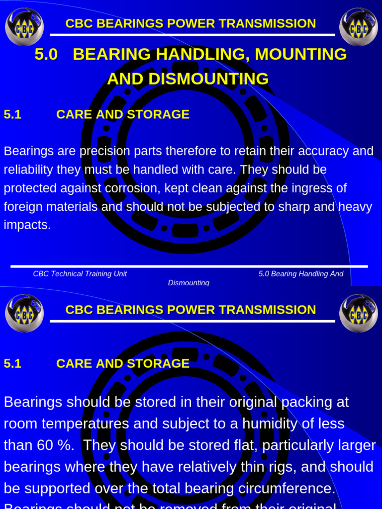Bearing Handling and Mounting Guide | PDF | Bearing (Mechanical ...