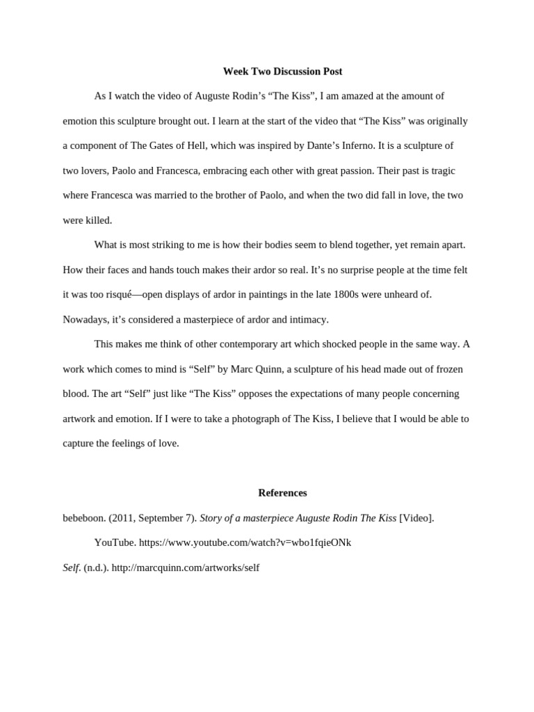 Week Two Discussion Post | PDF