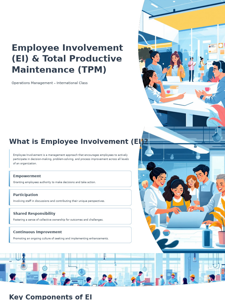 Employee Involvement and TPM Overview | PDF | Lean Manufacturing ...
