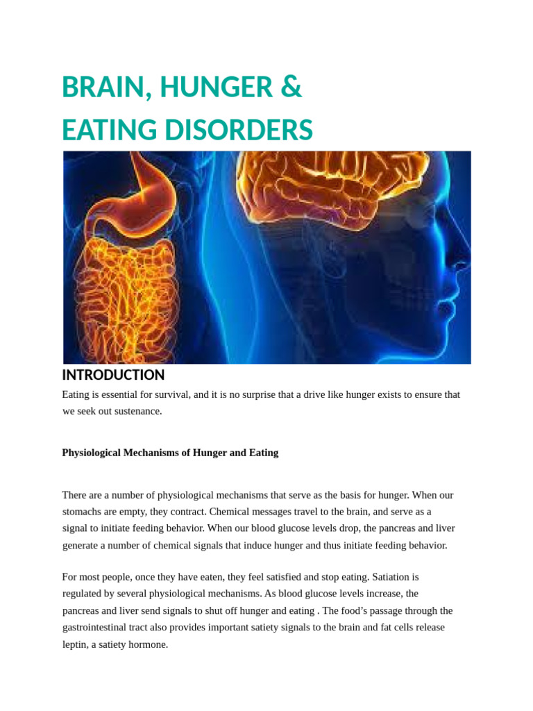 Brain and Hunger and Eating Disorders | PDF | Eating | Anorexia Nervosa