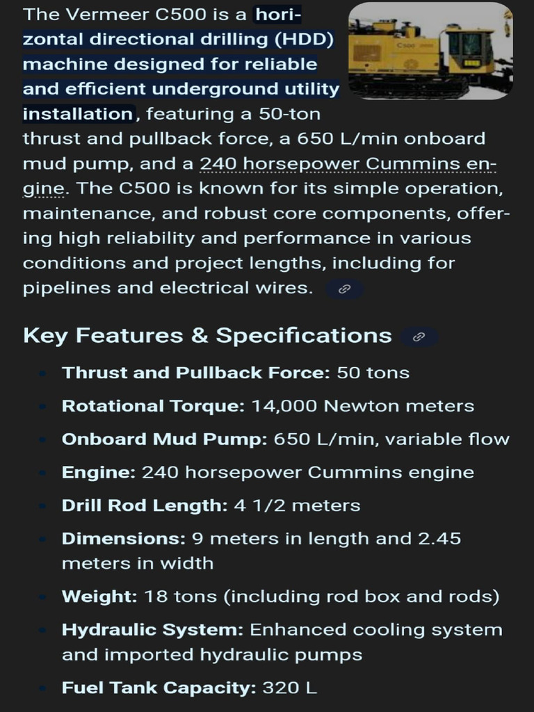 Vermeer C500 | PDF