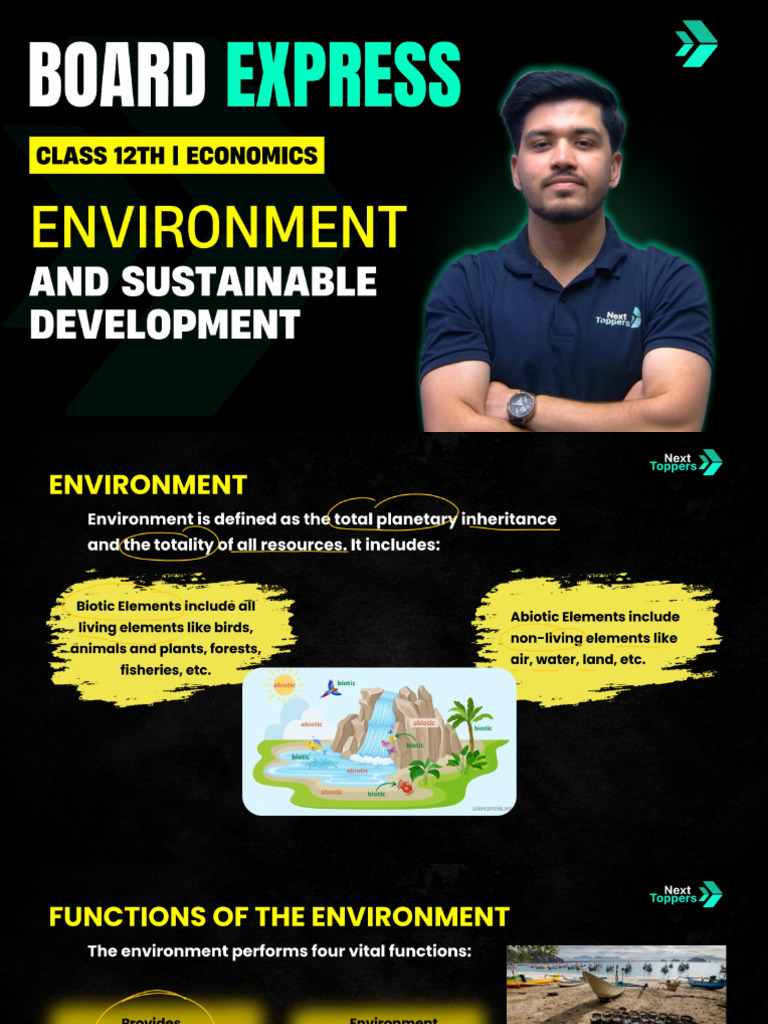 Environment and Sustainable Development | PDF